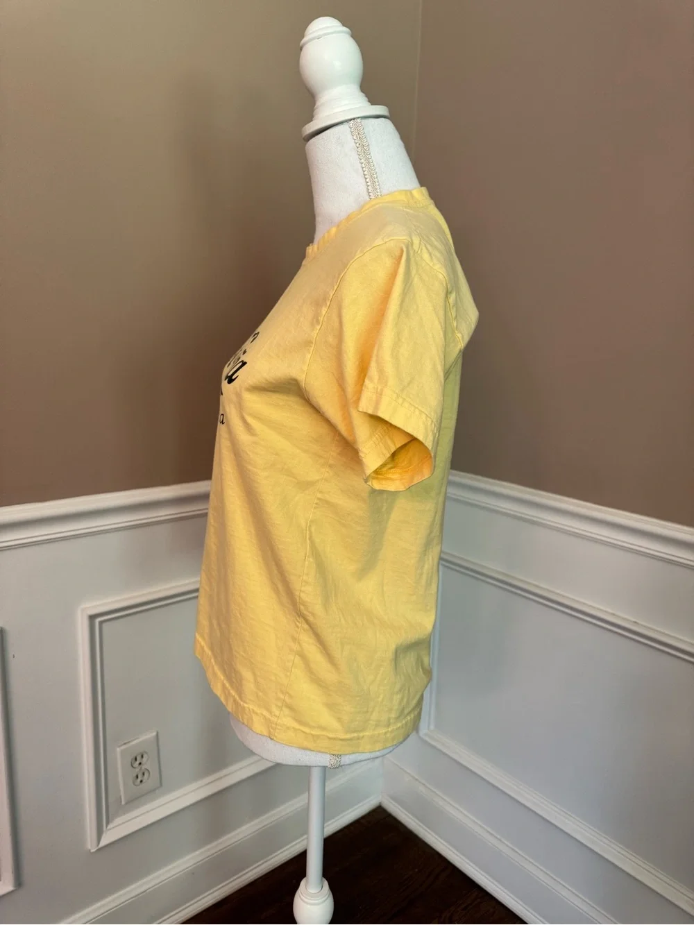 Flor de Cana Vintage Yellow Logo Short Sleeve Tee - Women - Picture 3 of 10